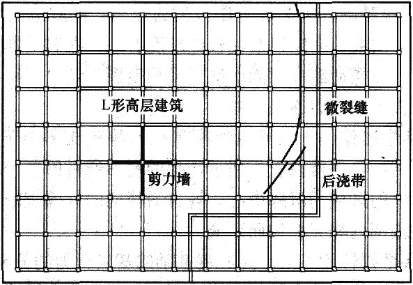 后浇带(沉降缝)示意图