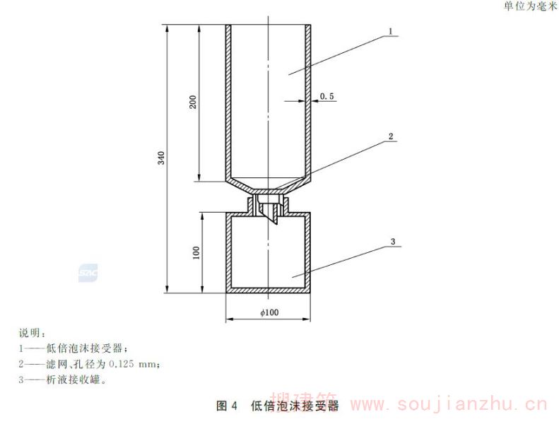 图4 低倍泡沫接受器