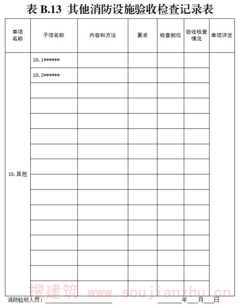 验收检查记录表