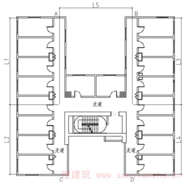 图 27.3 “H”形走道（一）
