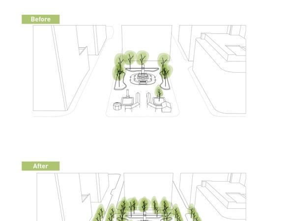 Sainte-Catherine 西街和菲利普斯广场的复兴 / Provencher_Roy